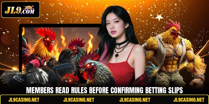 Members read rules before confirming betting slips Members read rules before confirming betting slips