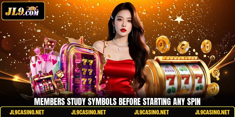 Members study symbols before starting any spin Members study symbols before starting any spin